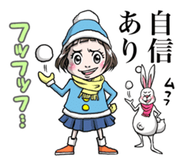 Rinko and Pinta of rabbit 3 sticker #12192670