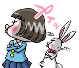 Rinko and Pinta of rabbit 3 sticker #12192679