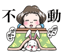 Rinko and Pinta of rabbit 3 sticker #12192688