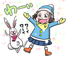 Rinko and Pinta of rabbit 3 sticker #12192699