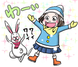 Rinko and Pinta of rabbit 3 sticker #12192699