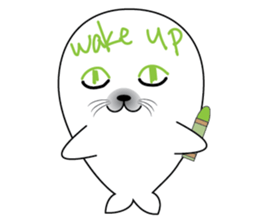 Crayon & seal sticker #12193833