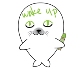 Crayon & seal sticker #12193833