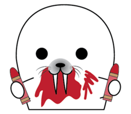 Crayon & seal sticker #12193834