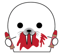 Crayon & seal sticker #12193834