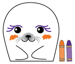 Crayon & seal sticker #12193836