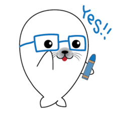 Crayon & seal sticker #12193837