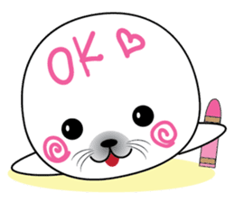 Crayon & seal sticker #12193839