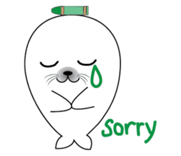 Crayon & seal sticker #12193841