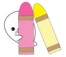 Crayon & seal sticker #12193851