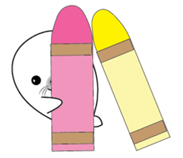 Crayon & seal sticker #12193851