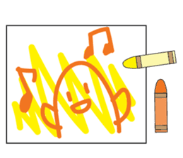 Crayon & seal sticker #12193862