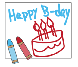 Crayon & seal sticker #12193864