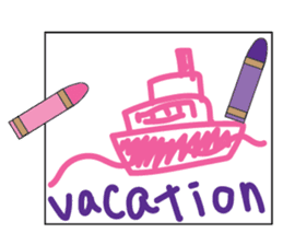 Crayon & seal sticker #12193866