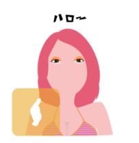 "Naomi" beach queen avatar sticker #12194166