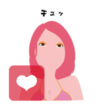 "Naomi" beach queen avatar sticker #12194185