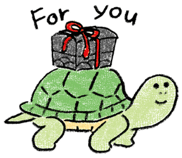 Daily life of the tortoise sticker #12195159