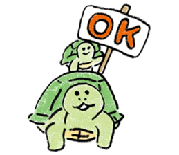 Daily life of the tortoise sticker #12195164