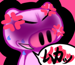 pig comics style Many are frustrated sticker #12196160