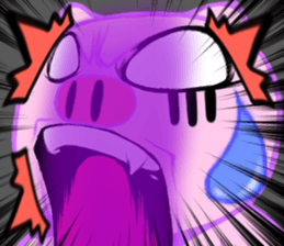 pig comics style Many are frustrated sticker #12196180