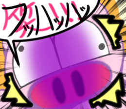 pig comics style Many are frustrated sticker #12196188