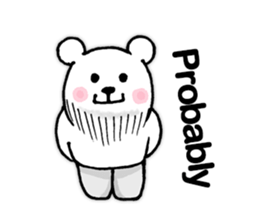funny-funny polar bear (ENG) sticker #12196726