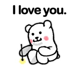 funny-funny polar bear (ENG) sticker #12196748