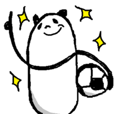 (Wordless)A Panda is so Soccer fan sticker #12196910
