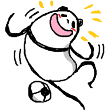 (Wordless)A Panda is so Soccer fan sticker #12196912