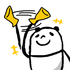 (Wordless)A Panda is so Soccer fan sticker #12196913