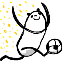 (Wordless)A Panda is so Soccer fan sticker #12196917