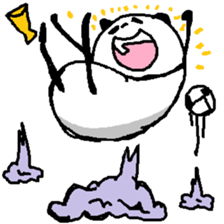 (Wordless)A Panda is so Soccer fan sticker #12196918