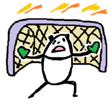 (Wordless)A Panda is so Soccer fan sticker #12196919