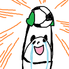 (Wordless)A Panda is so Soccer fan sticker #12196921