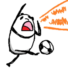 (Wordless)A Panda is so Soccer fan sticker #12196925