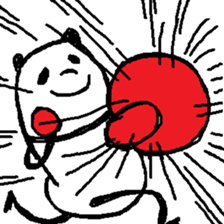 (Wordless)A Panda is so Soccer fan sticker #12196926