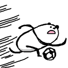 (Wordless)A Panda is so Soccer fan sticker #12196928