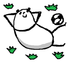 (Wordless)A Panda is so Soccer fan sticker #12196935