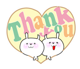 Rabbit's Stickerp of cute twins sticker #12197713