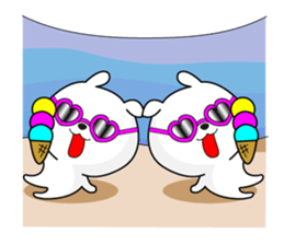 Rabbit's Stickerp of cute twins sticker #12197738
