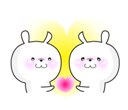 Rabbit's Stickerp of cute twins sticker #12197739