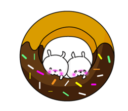 Rabbit's Stickerp of cute twins sticker #12197744