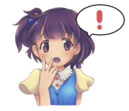 Cute Girl with Fantasy Friends sticker #12197910