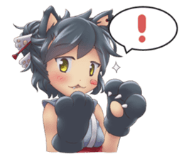 Cute Girl with Fantasy Friends sticker #12197911