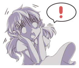 Cute Girl with Fantasy Friends sticker #12197912