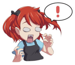 Cute Girl with Fantasy Friends sticker #12197913