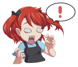 Cute Girl with Fantasy Friends sticker #12197913