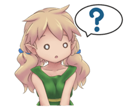 Cute Girl with Fantasy Friends sticker #12197916