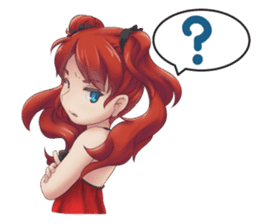 Cute Girl with Fantasy Friends sticker #12197917