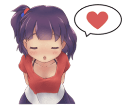 Cute Girl with Fantasy Friends sticker #12197918